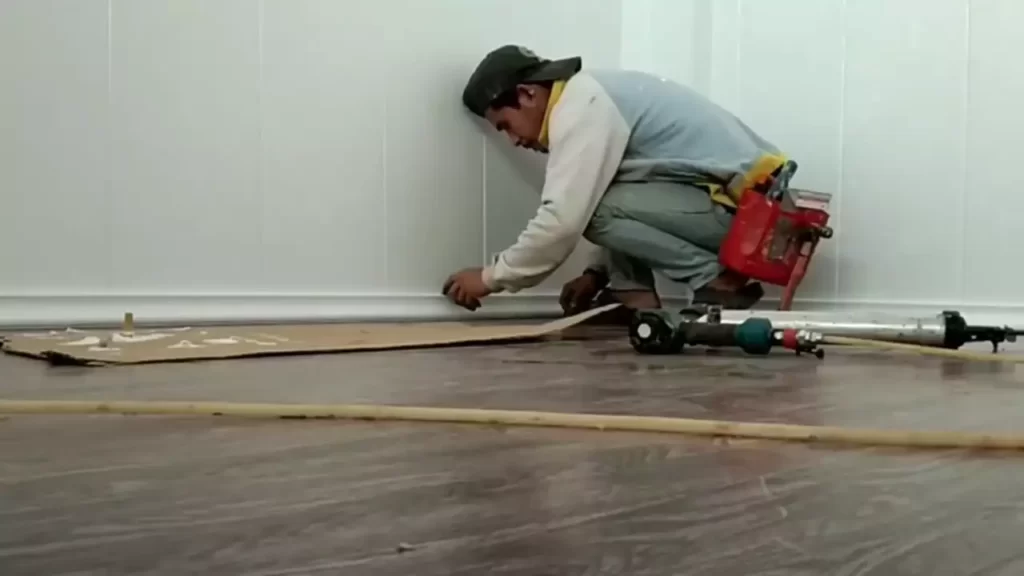 Attaching The Baseboard To The Wall