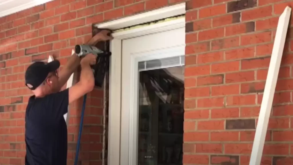 Securing The Door And Brickmold